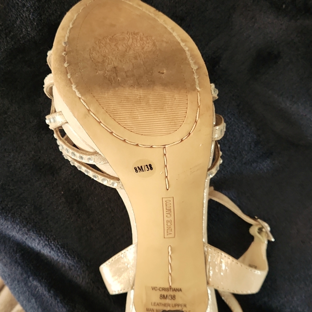 Vince Camuto platform heels. Gold with crystals size 8
